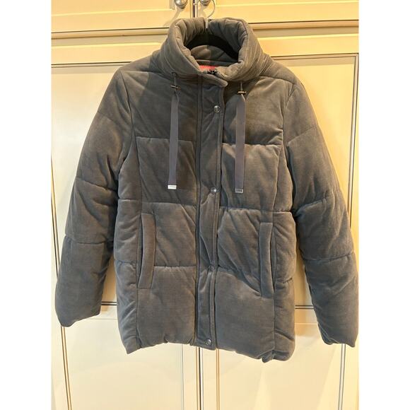 Isaac Mizrahi Ladies' Velvet Puffer Jacket Size Small 4-8 Stormy Gray 💸BOGO🎉 - Picture 3 of 9